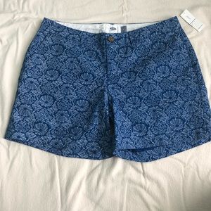 Blue sea pattern shorts